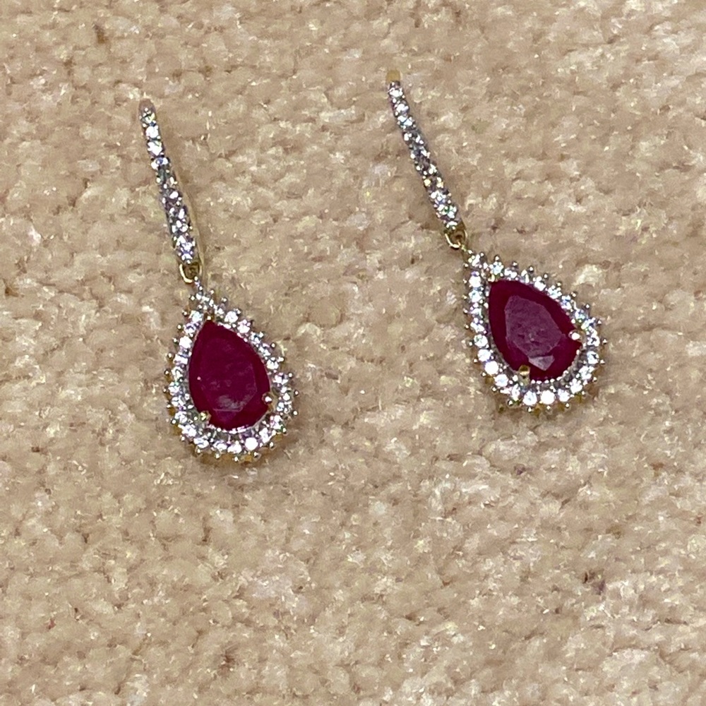American Diamond Dangling Drop Earrings